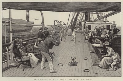 Jeux de palets sur le pont d